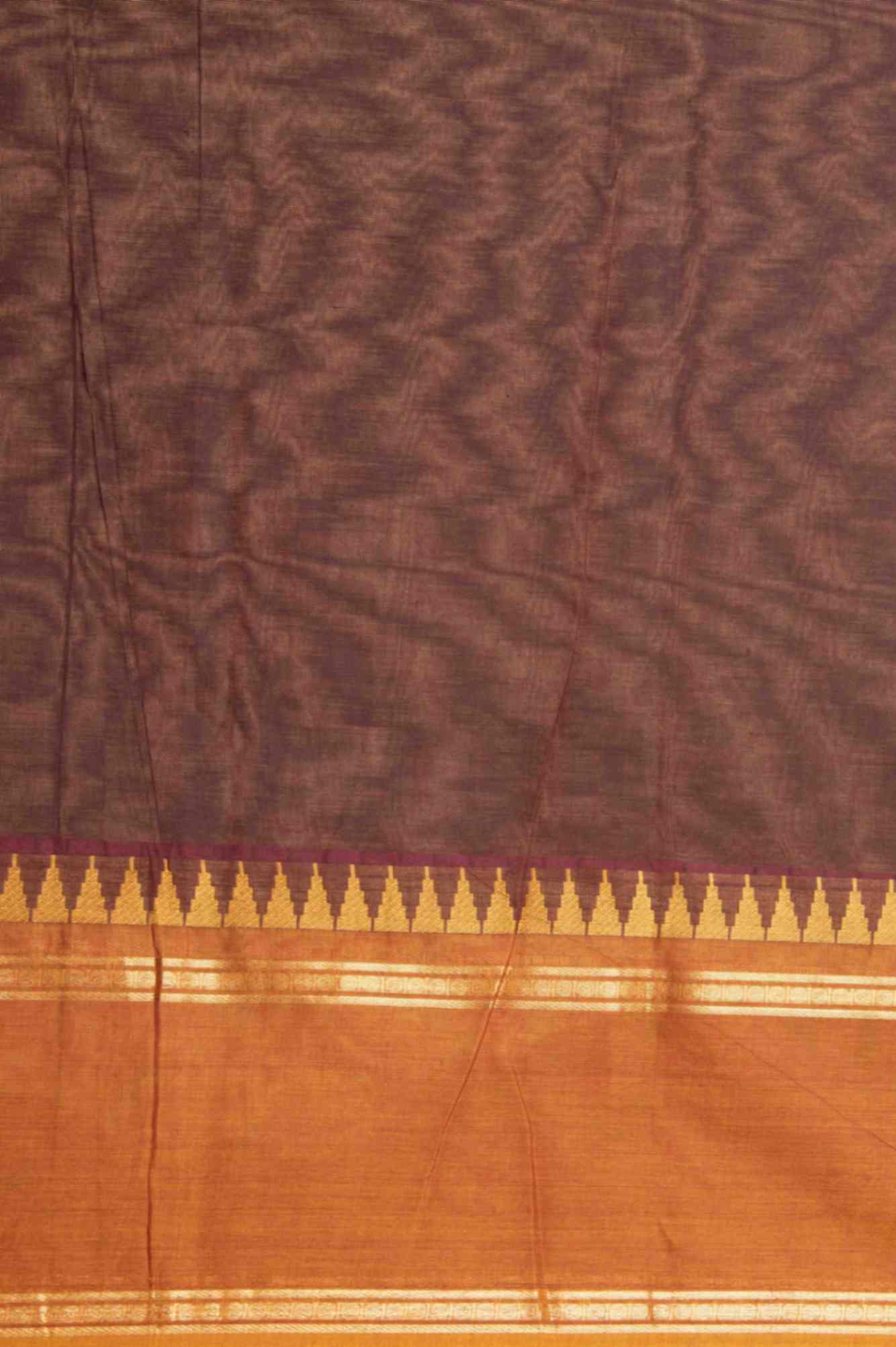 Brown ganga jamuna kanchi cotton saree