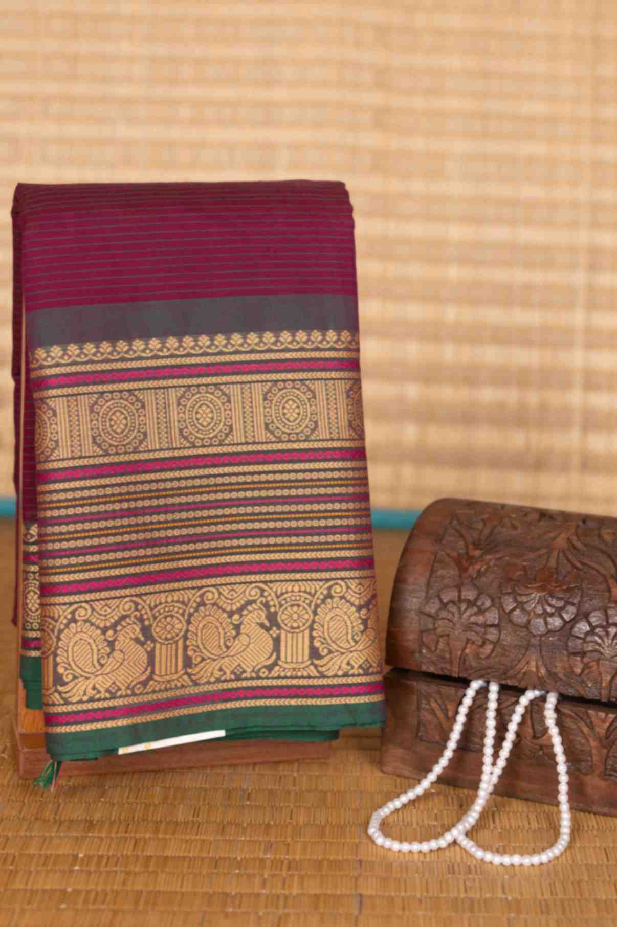 Purple veldhari kanchi cotton saree