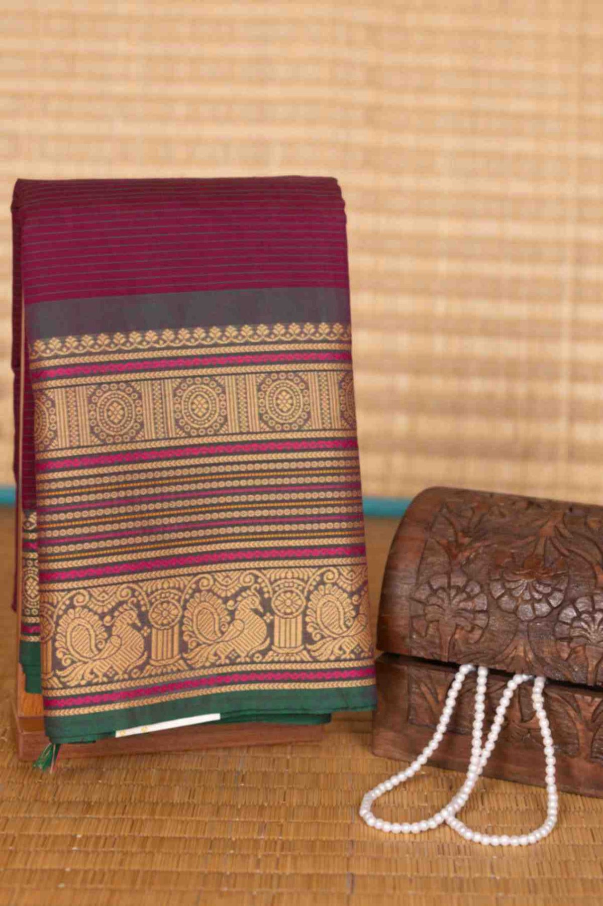 Purple veldhari kanchi cotton saree