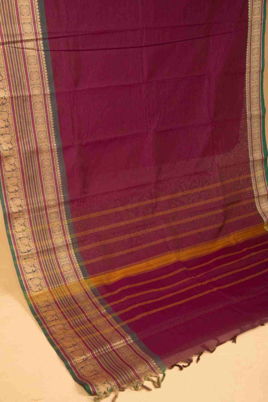 Purple veldhari kanchi cotton saree
