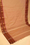 Beige and brown kanchi cotton saree