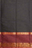 Black and magenta kanchi cotton saree