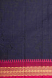 Navyblue and purple kanchi cotton saree