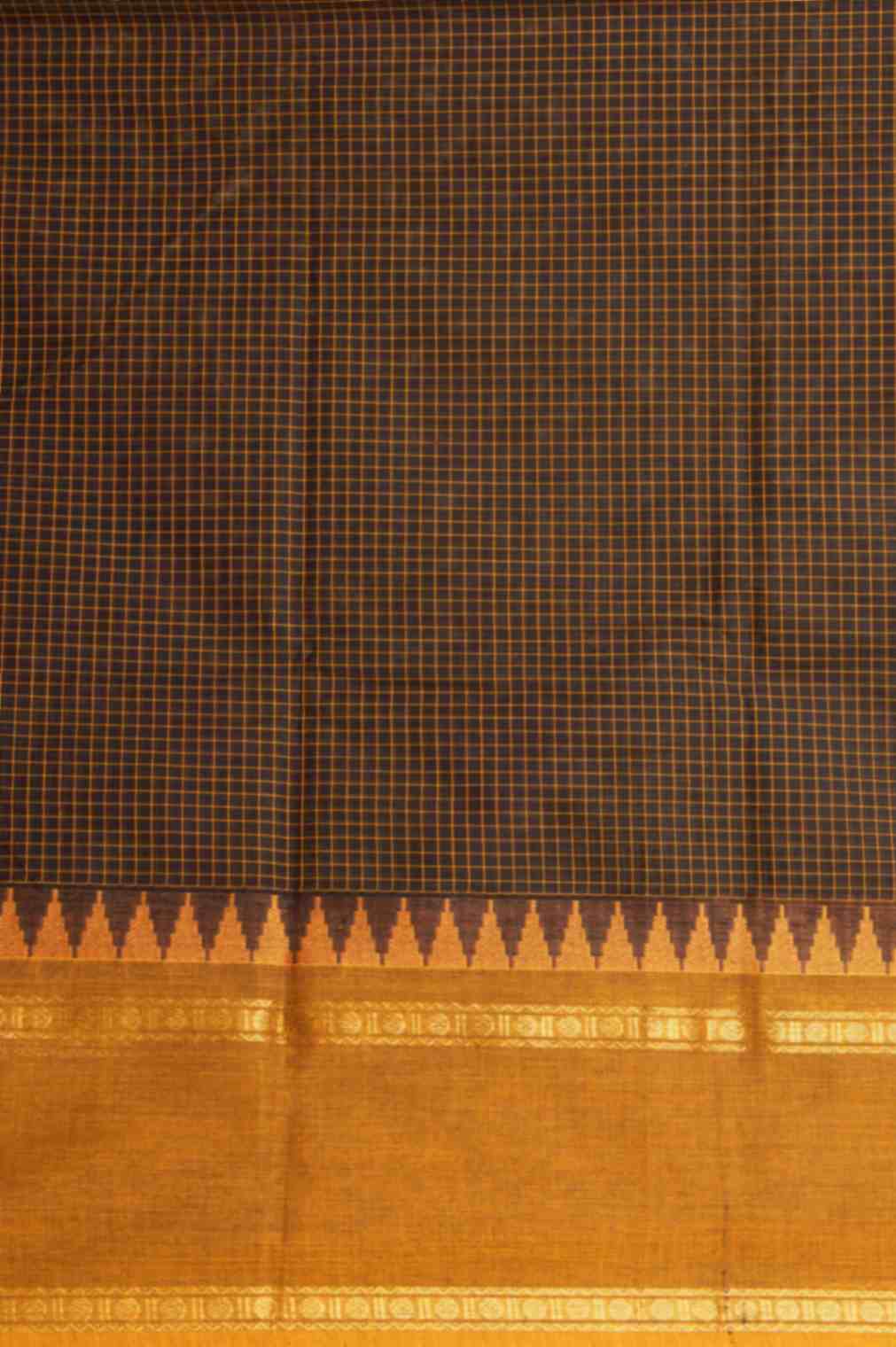 Black kanchi cotton saree