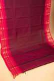 Purple adukku pettu kanchi cotton saree