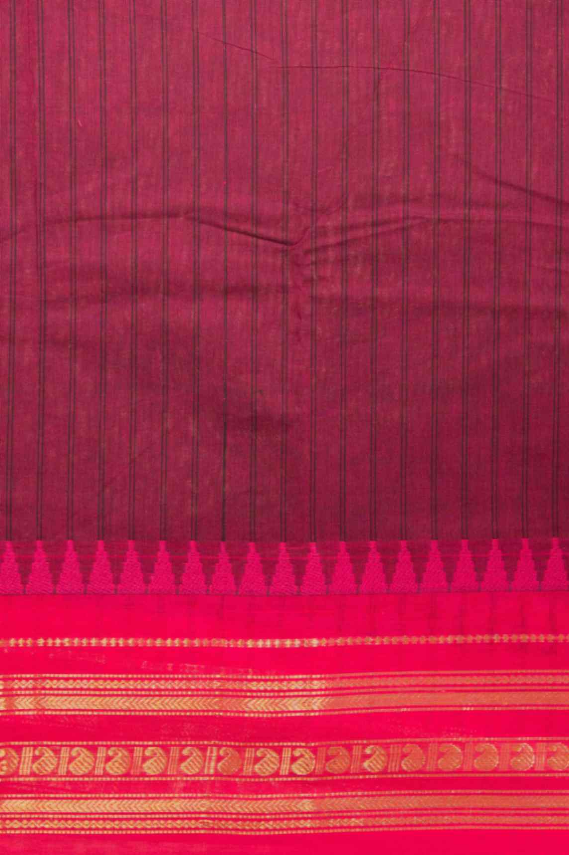 Purple adukku pettu kanchi cotton saree