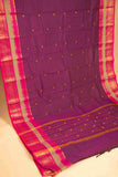 Purple traditional kanchi cotton saree