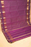 Purple muthu kattam kanchi cotton saree