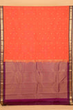 Orange and purple pure touch silk saree