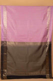 Lilac lavender semi silk saree