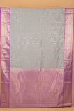 Grey and lavender semi silk saree