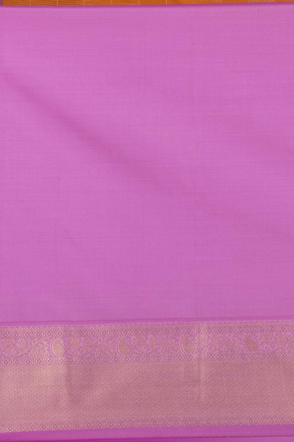 Marigold yellow and lavender soft silk saree