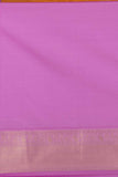 Marigold yellow and lavender soft silk saree