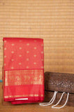 Red and navyblue soft silk saree