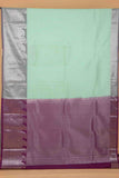 Pastel mint soft silk saree