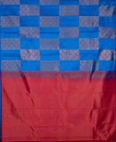 Anandha Blue Borderless Pure Touch Silk Saree