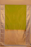 Green and grey soft silk saree