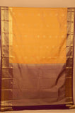 Golden and purple soft silk saree