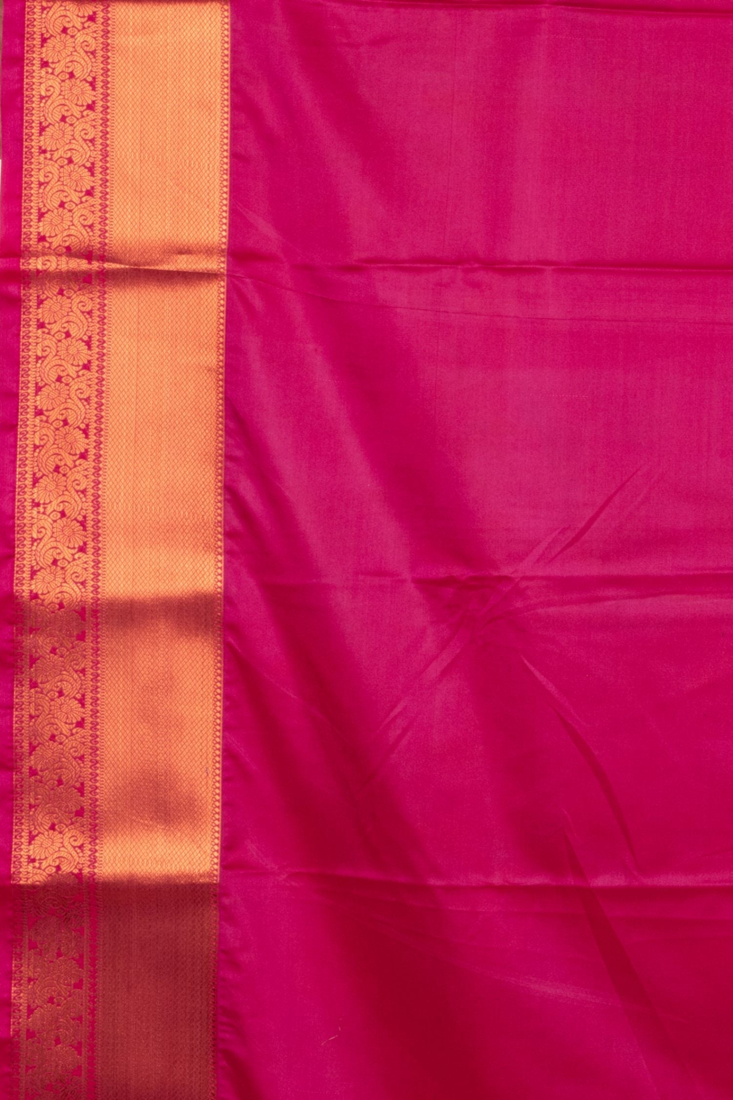 Green and pink digital printed semi silk saree